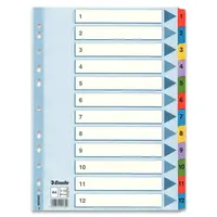 Rozlišovač Esselte Mylar - 1 - 12, 12 listů