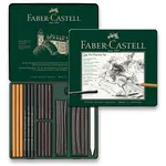 Uhel Faber-Castell Pitt Monochrome Charcoal - plechová krabička, 24 ks