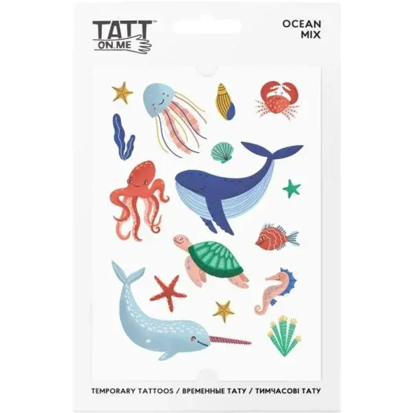 TATTonMe Voděodolné dočasné tetovačky pro děti Oceán mix
