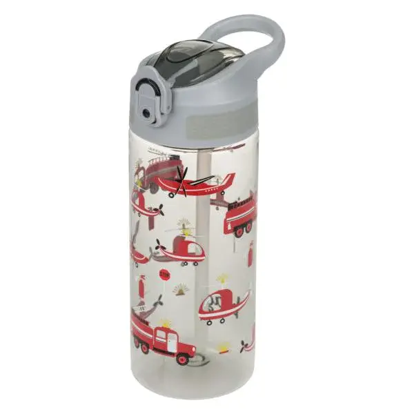 BAAGL Tritanová láhev na nápoje se slámkou Záchranáři, 500 ml