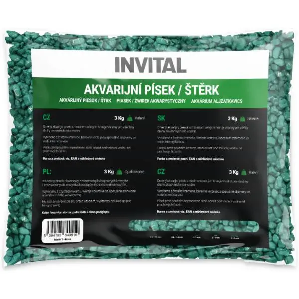 Akvarijní štěrk zelený 4-8mm 3kg