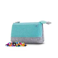 PIXIE CREW velké pouzdro ŠEDÉ/TYRKYSOVÉ/RŮŽOVÉ