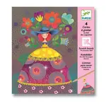 Vyškrabávací obrázky Djeco - Dámičky