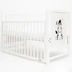 Dětská postýlka New Baby BEA Zebra s odnímatelným bočnicí bílá