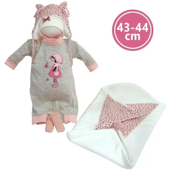 Llorens M844-60 oblečení pro panenku NEW BORN velikost 43-44 cm
