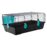 Klec Small Animals Michal černá, výbava modrá 100x55x39cm