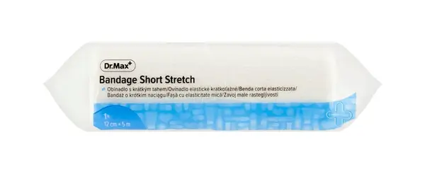 Dr. Max Bandage Short Stretch 12 cm x 5 m obinadlo s krátkým tahem 1 ks
