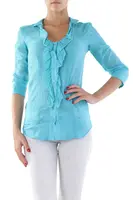 Modrá halenka s volány