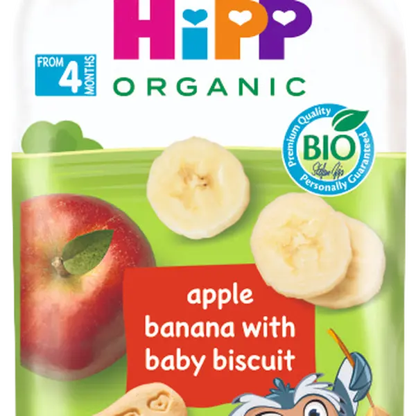 HIPP BIO Hippies Jablko-Banán-Baby sušenky 100 g