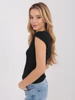 Čierne tričko s krátkym rukávom