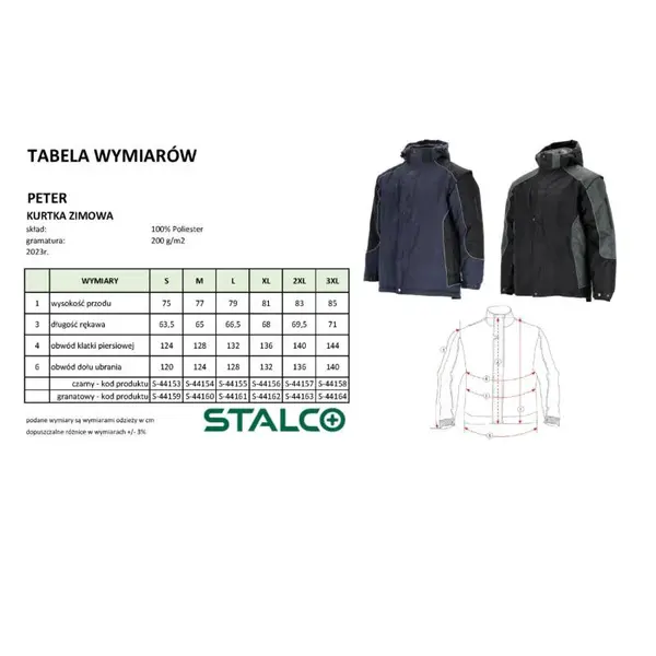Bunda zateplená 2v1, PETER, 3XL, černá, STALCO