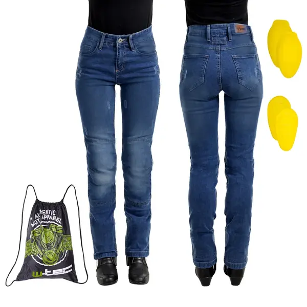 Dámské moto jeansy W-TEC Panimali tmavě modrá XL