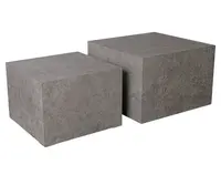 Sada čtvercových stolků Maddox, imitace šedého kamene, 2 ks