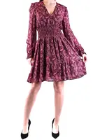 Vzorované šaty s dlouhými rukávy