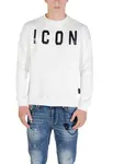 Biela mikina ICON s potlačou