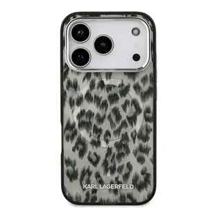 Zadní kryt Karl Lagerfeld IML Leopard MagSafe pro Apple iPhone 17 Pro, hnědá