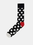 Tmavomodré unisex ponožky s bielymi bodkami Happy Socks Big Dots