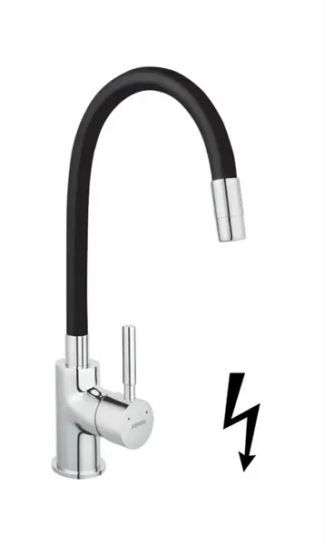 Novaservis Ferro Zumba - Dřezová baterie s flexibilním ramenem, černá/chrom BZA4BLP