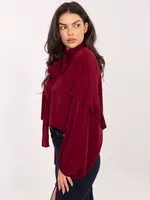 Bordová halenka s volány