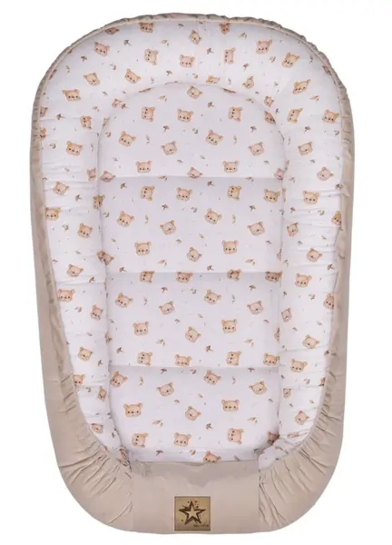 Hniezdočko pre bábätko Premium Teddy, oboustranné - béžové