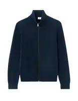 Tmavě modrý svetr na zip Celio