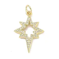 Brass Micro Pave Cubic Zirconia Pendants