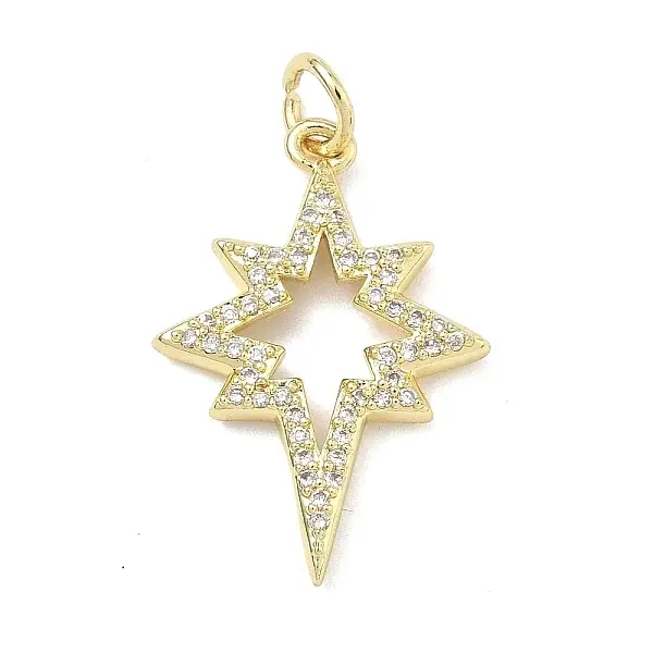 Brass Micro Pave Cubic Zirconia Pendants