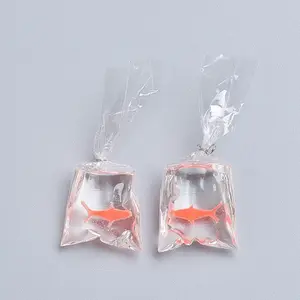 Goldfish Shape Fish Water Bag Resin Pendants