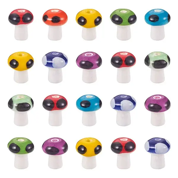 50Pcs Handmade Porcelain Beads