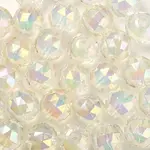Two Tone UV Plating Rainbow Iridescent Acrylic Beads