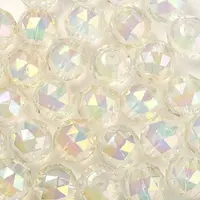 Two Tone UV Plating Rainbow Iridescent Acrylic Beads