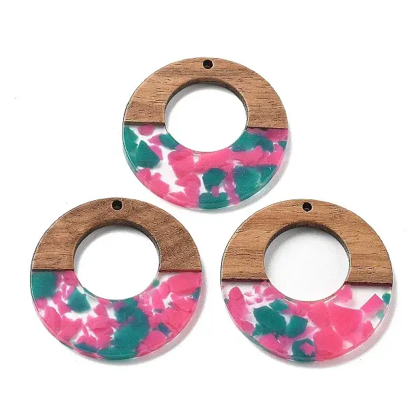 Resin and Walnut Pendants