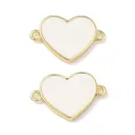 Brass Enamel Heart Links Connector Charms