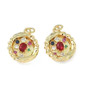 Brass Micro Pave Cubic Zirconia Pendants