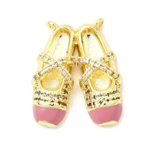 Brass Micro Pave Cubic Zirconia Pendants