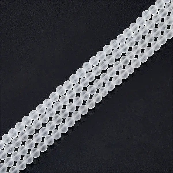 2 Strands Transparent Glass Beads Strands