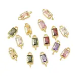 Brass Pave Cubic Zirconia Connector Charms