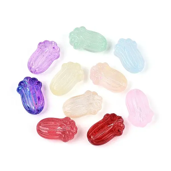 Baking Paint Transparent Glass Beads