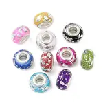 Opaque Resin Rondelle European Beads