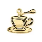 Blended Coffee Alloy Enamel Pendants