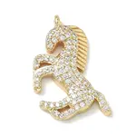 Brass Micro Pave Cubic Zirconia Pendants