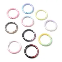Spray Paint Alloy Spring Gate Rings