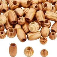 60Pcs 3 Style Wooden Beads