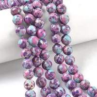 Synthetic Imperial Jasper Dyed Beads Strands