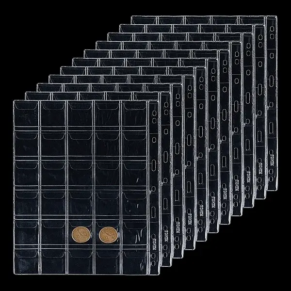 PVC Coin Collection Binder Pages