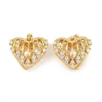 Brass Micro Pave Clear Cubic Locket Pendants