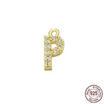 Real 18K Gold Plated 925 Sterling Silver Micro Pave Clear Cubic Zirconia Charms