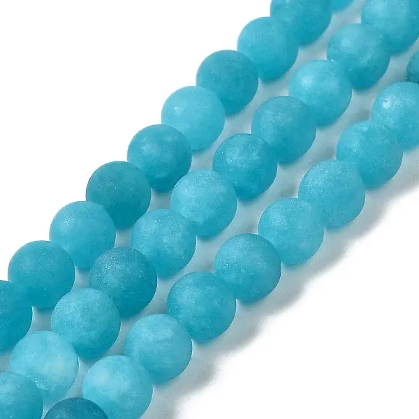 Natural Dyed White Jade Beads Strands