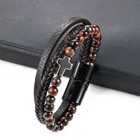 Leather Cord Multi-starand Bracelet