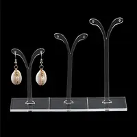 3Pcs 3 Sizes Plastic Earring Display Stands